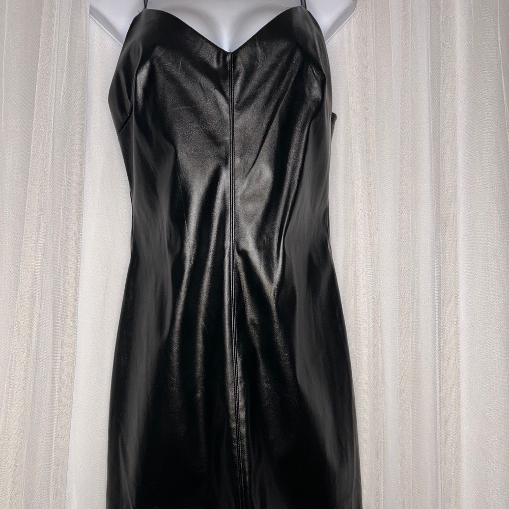 H&M knee length Faux Leather Dress - New with tags